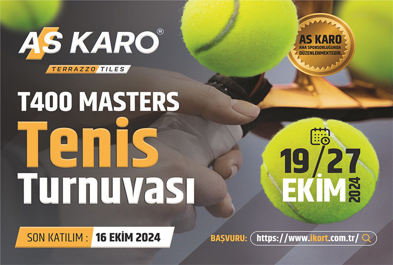 T400 MASTERS TENİS TURNUVASI 19 EKİM’DE BAŞLIYOR