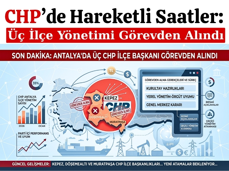 CHP’de Hareketli Saatler: Üç İlçe Yönetimi Görevden Alındı